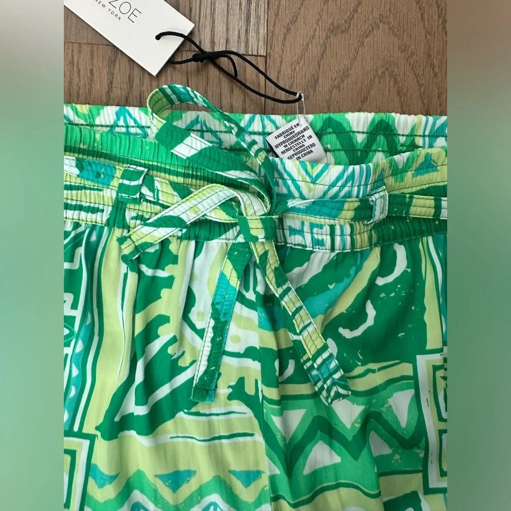 NWT Rachel Zoe Tropical Pants Small Green - Picture 7 of 8